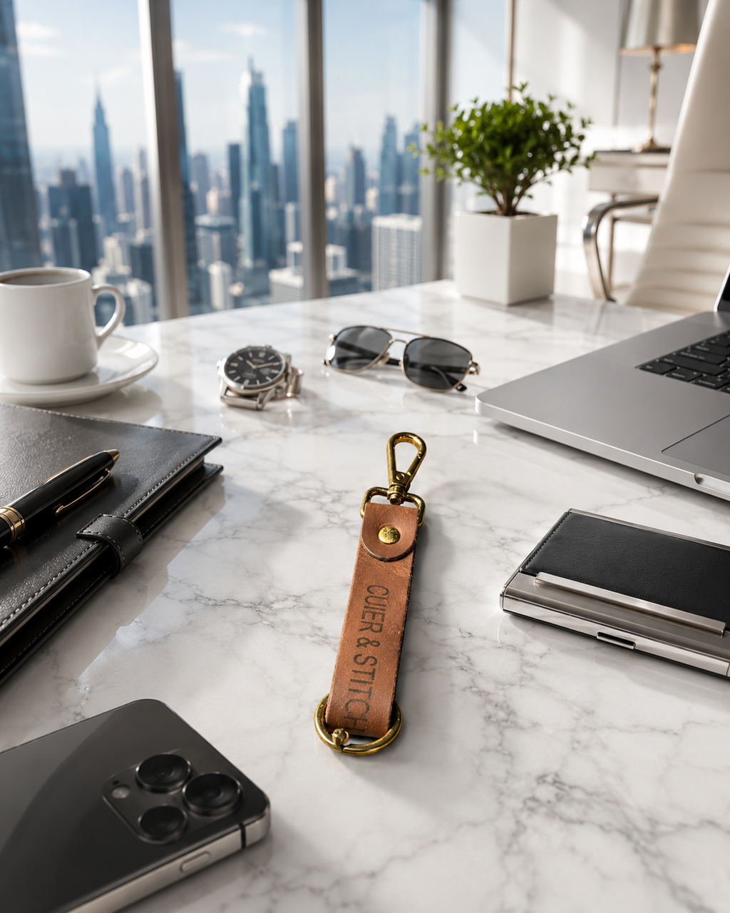 Leather Travel Keychain