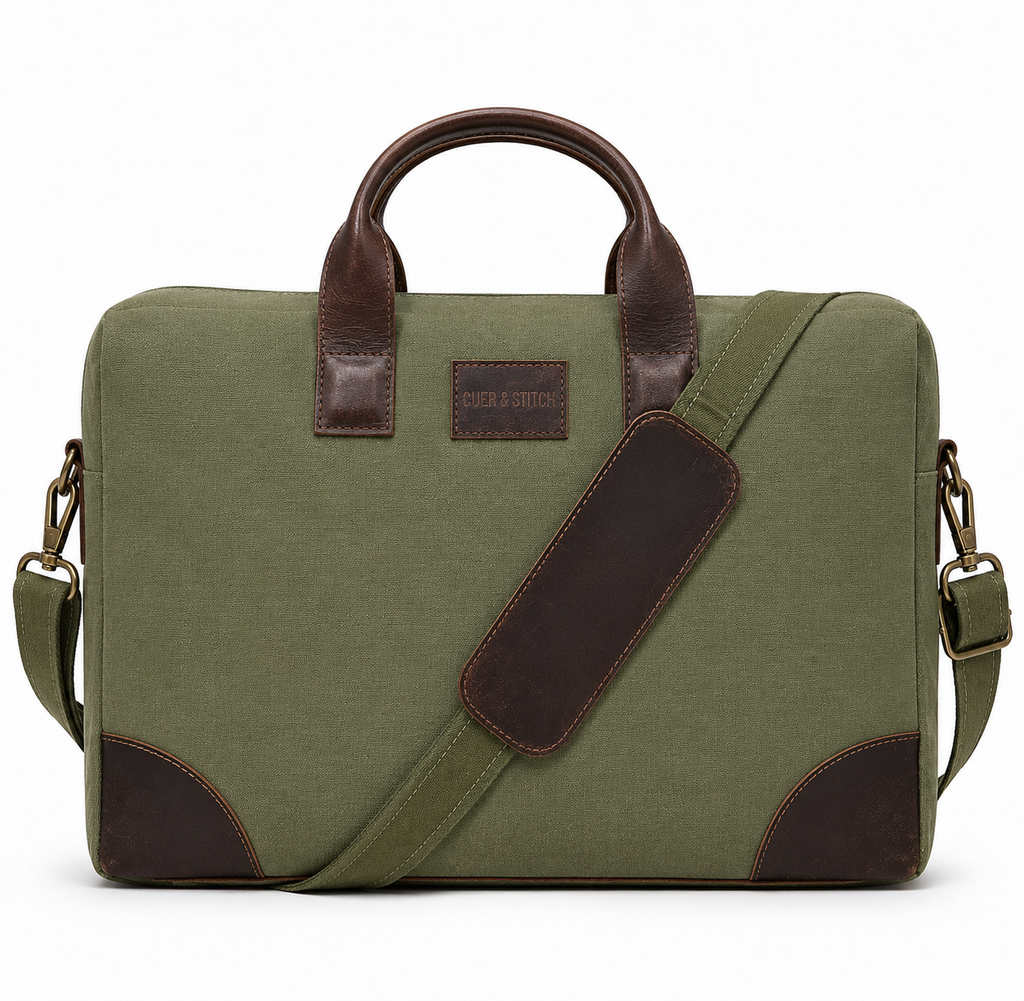 Canvas Office Bag Green