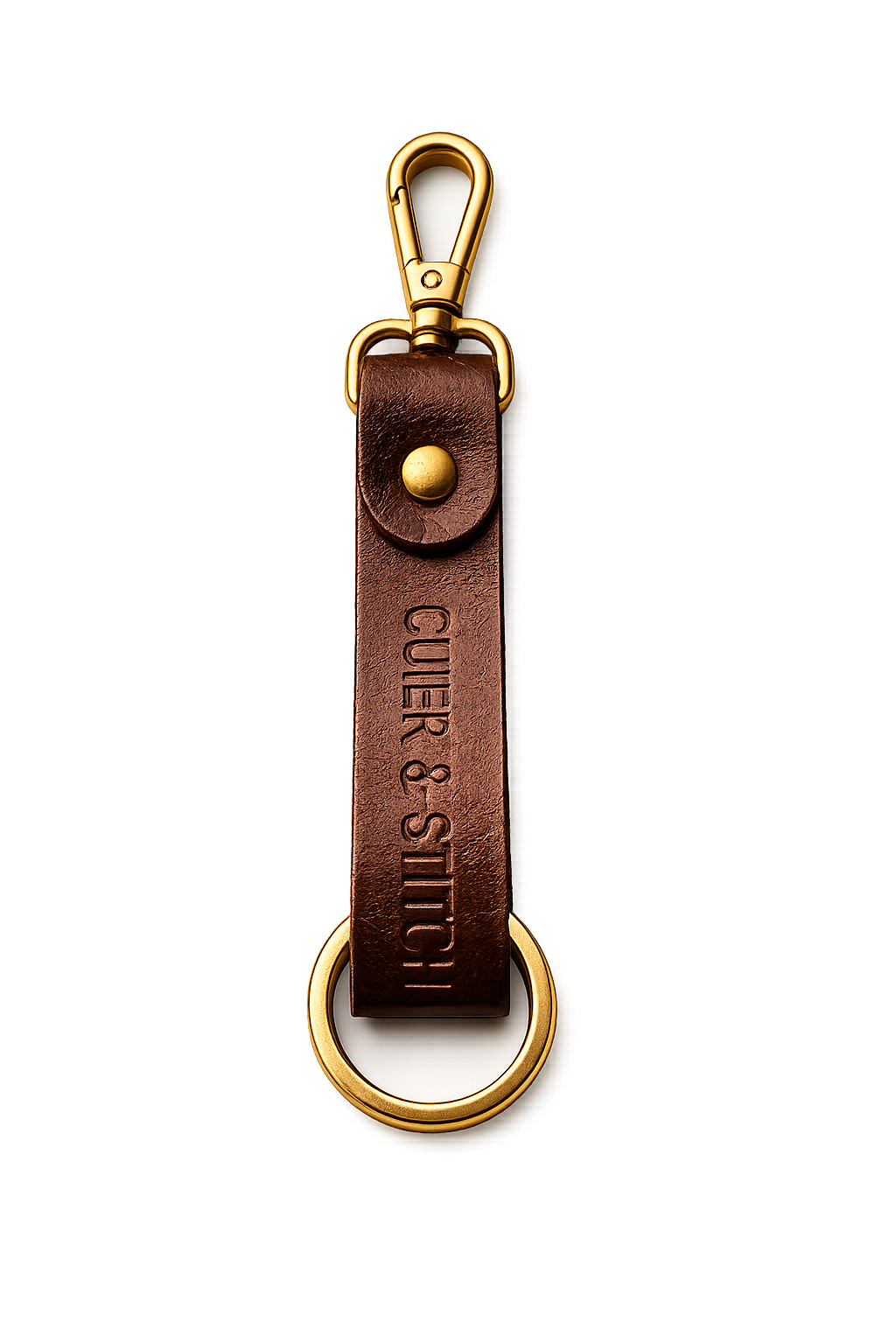 Premium Brown Leather Keychain