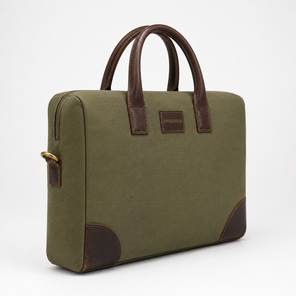 Canvas Office Bag Green