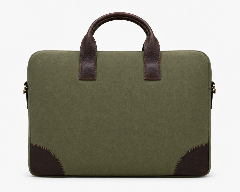 Canvas Office Bag Green