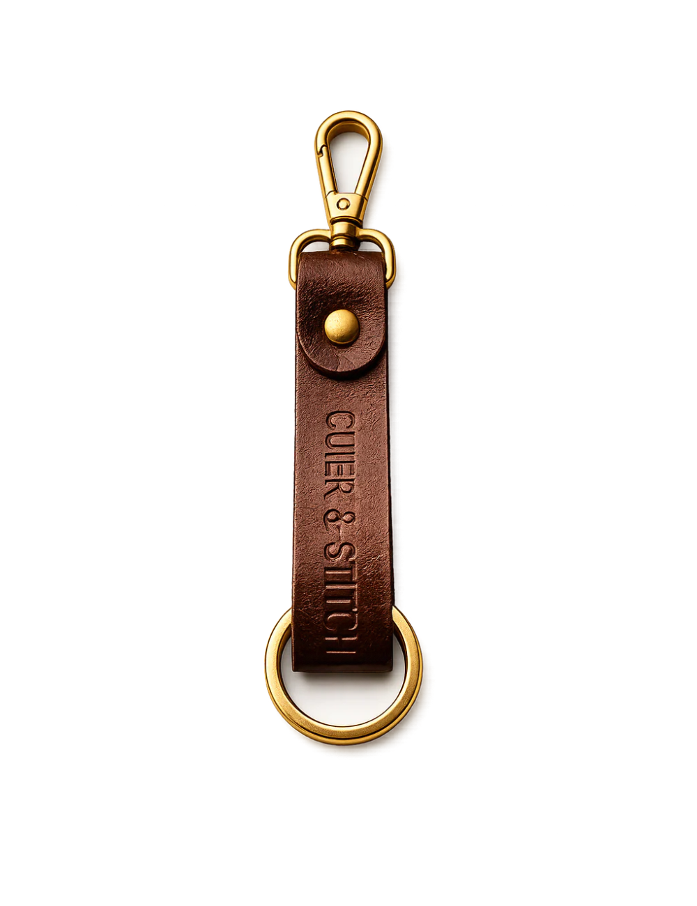 Premium Brown Leather Keychain