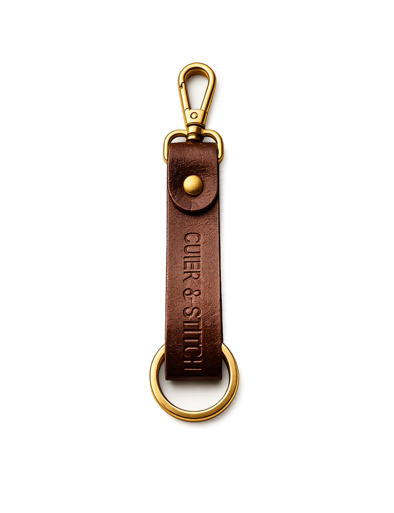 Premium Brown Leather Keychain