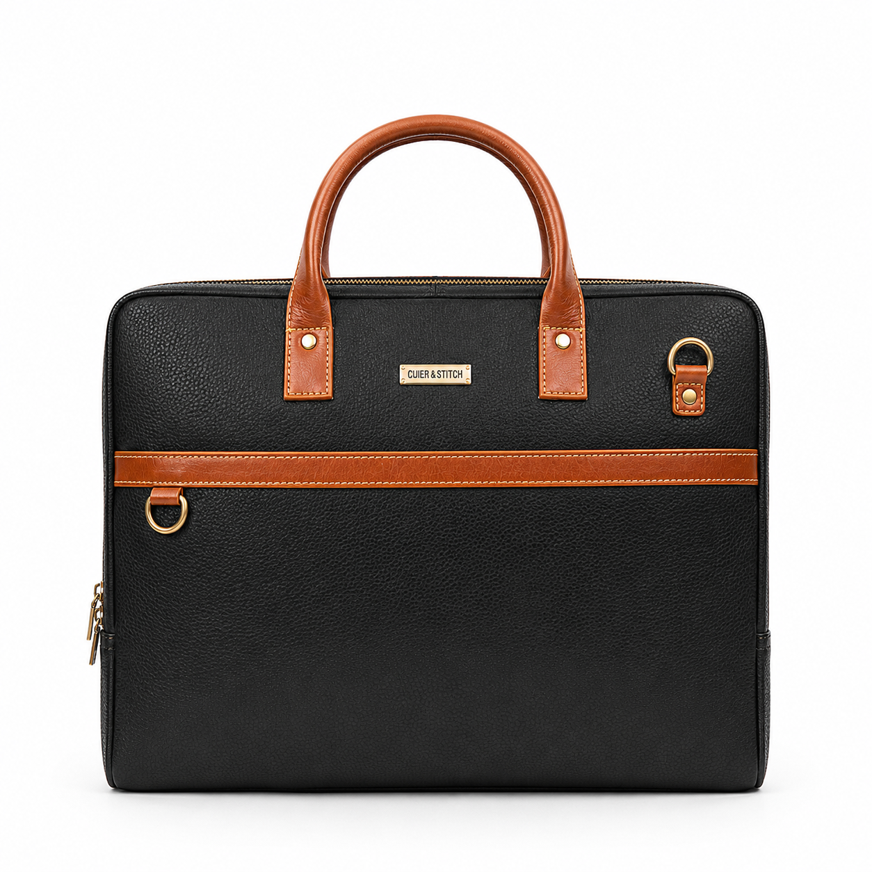 Black & Tan Office Bag