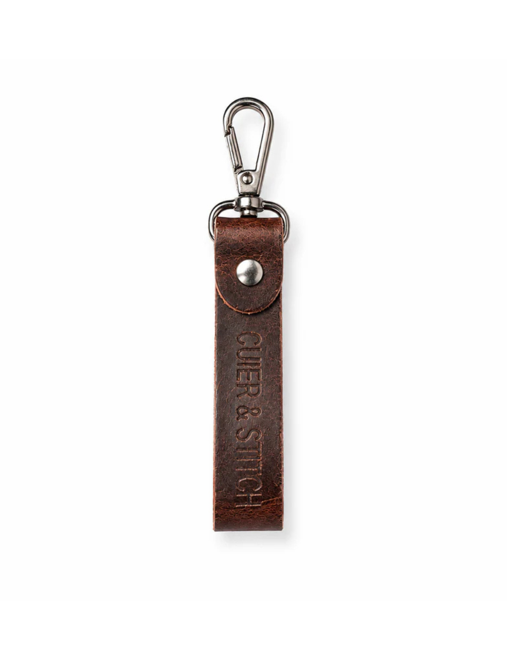 Brown Leather Keychain