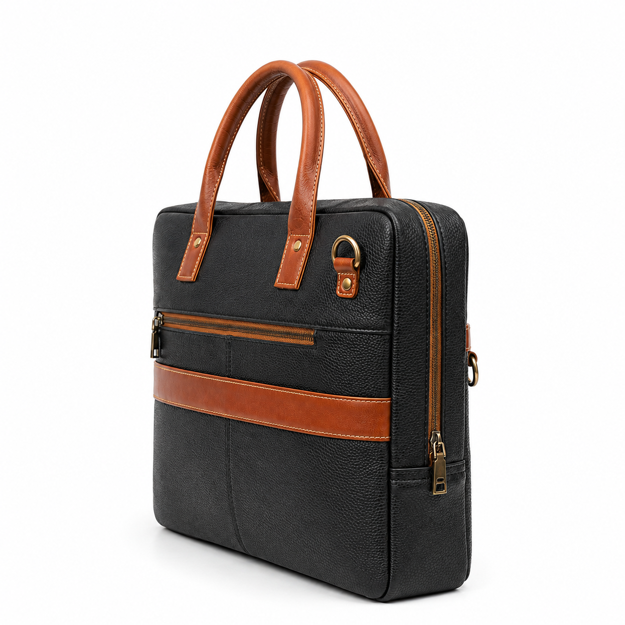 Black & Tan Office Bag