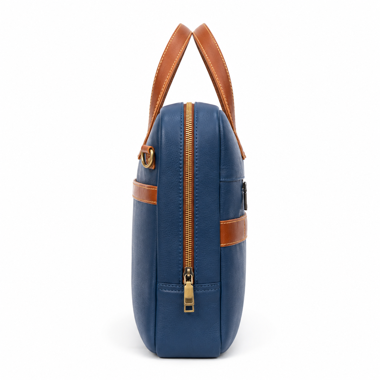 Blue & Tan Office Bag