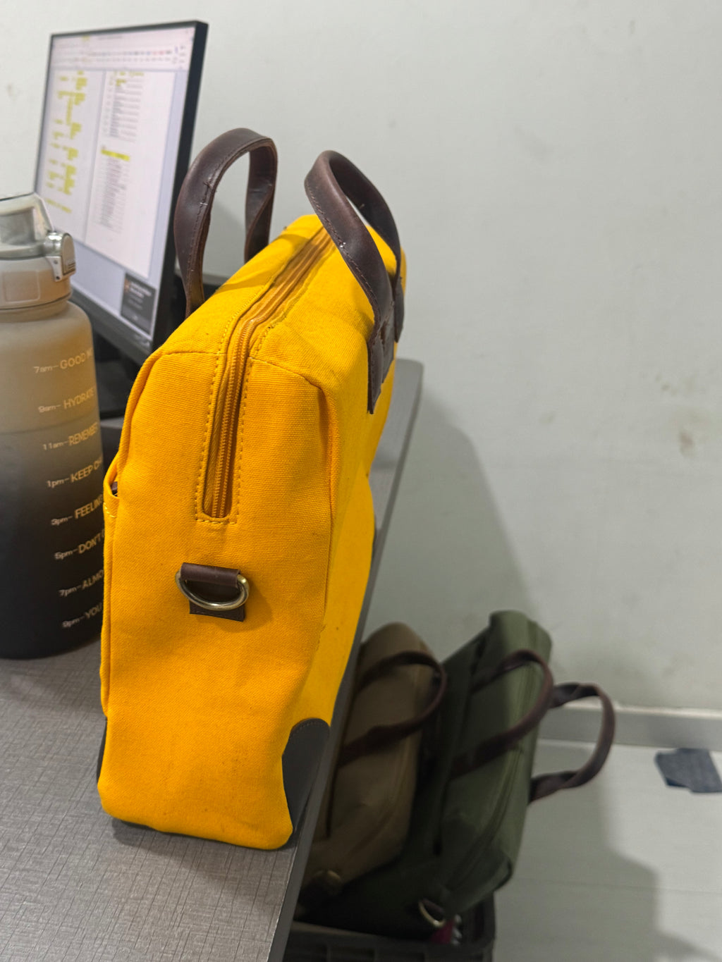 Canvas Office Bag Vibrant Yellow