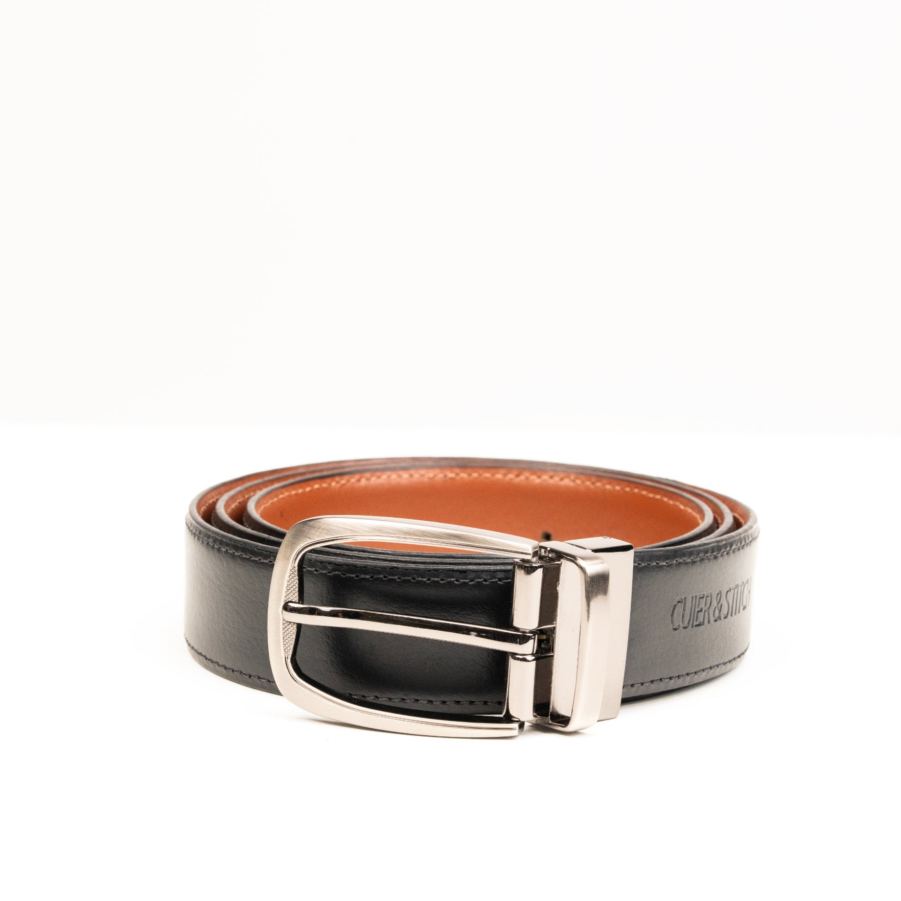 Black & Tann Formal Belt