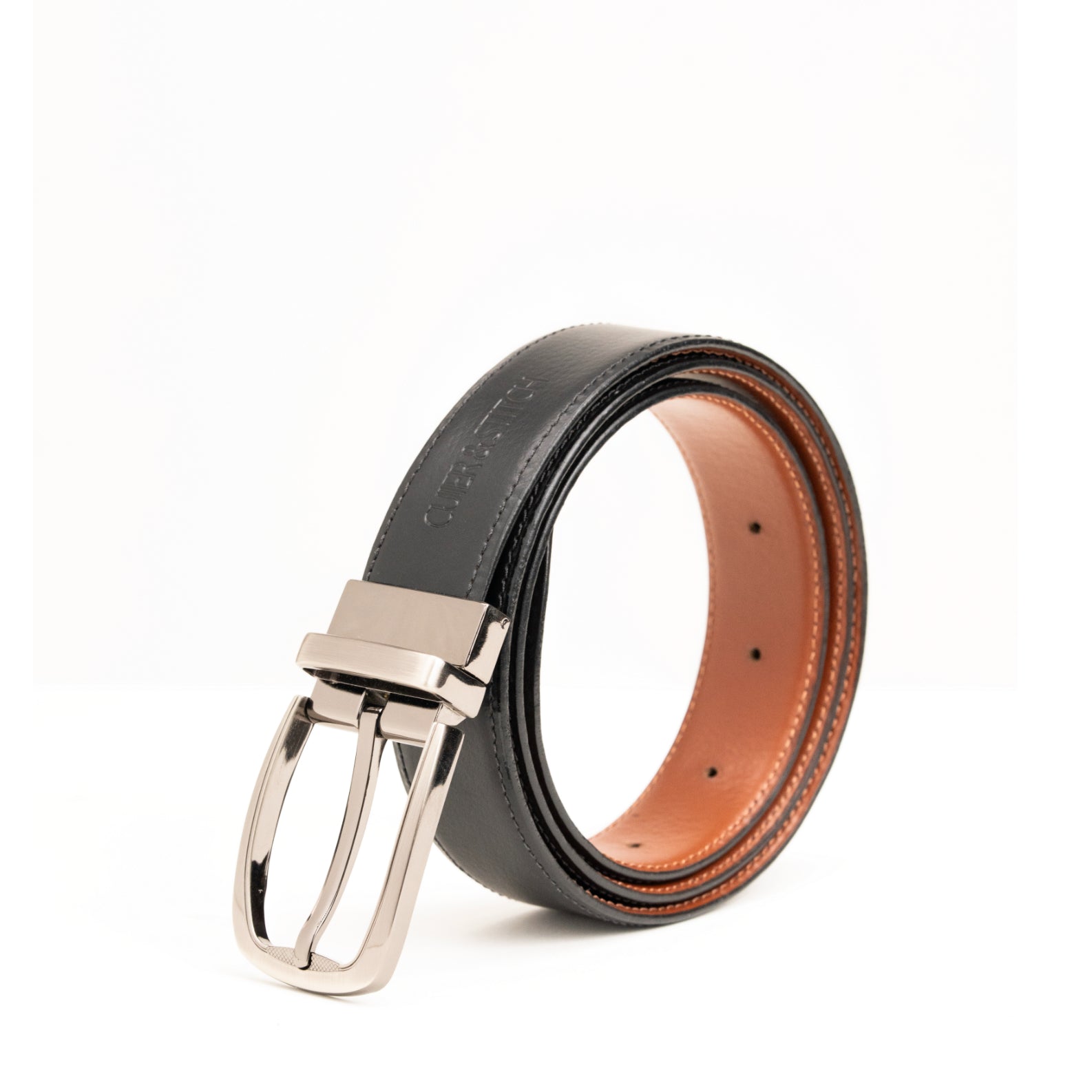 Black & Tann Formal Belt