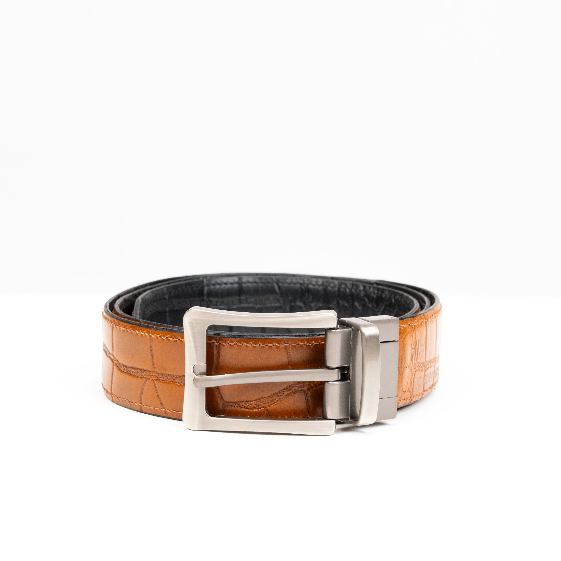 Tan & Black Formal Belt