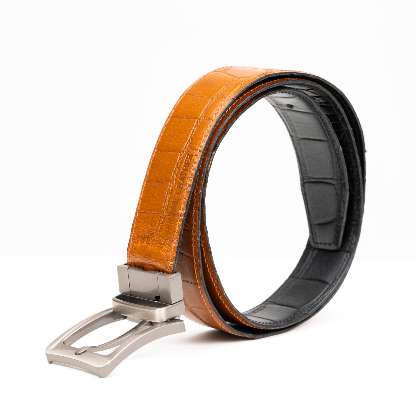 Tan & Black Formal Belt
