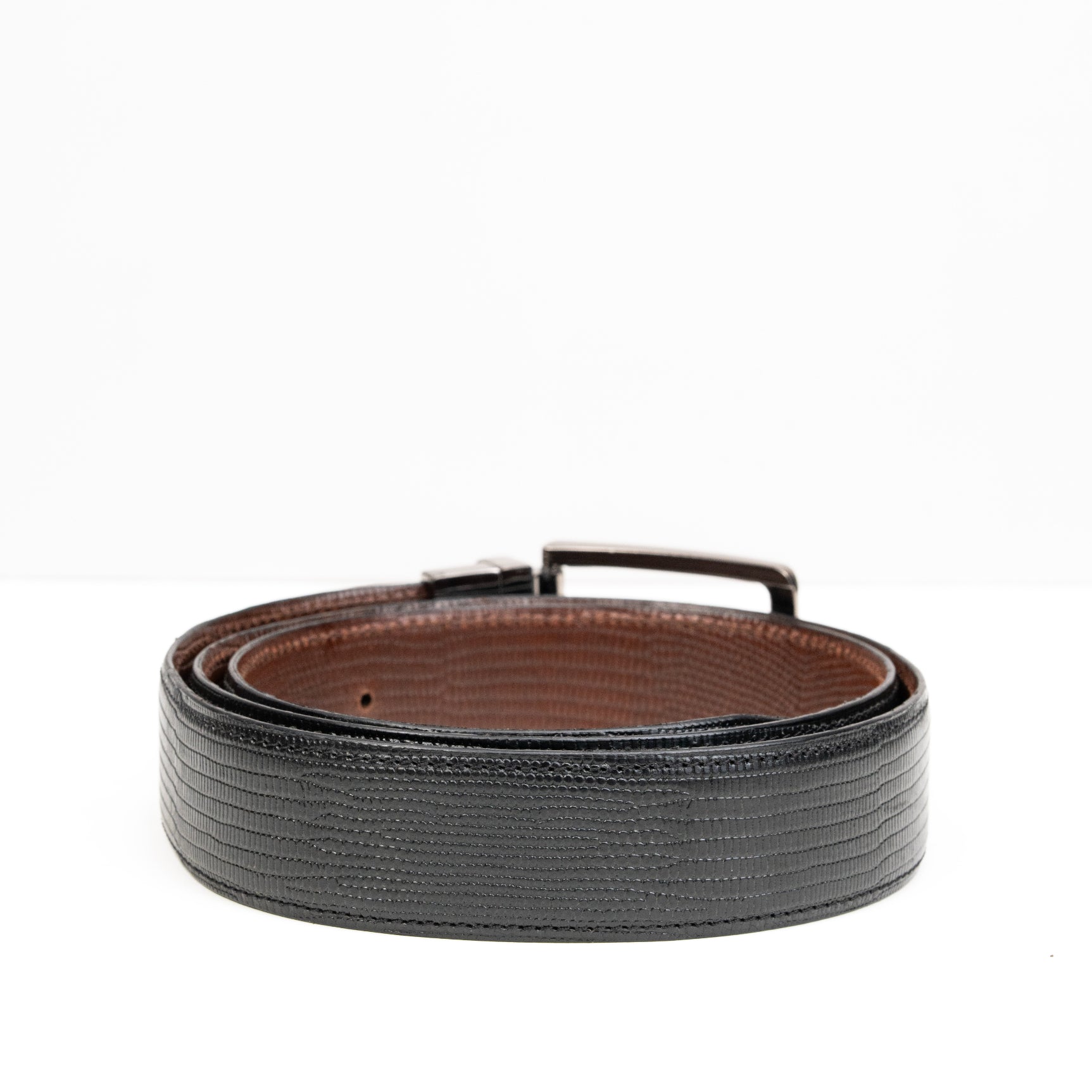Black & Cognac Formal Belt