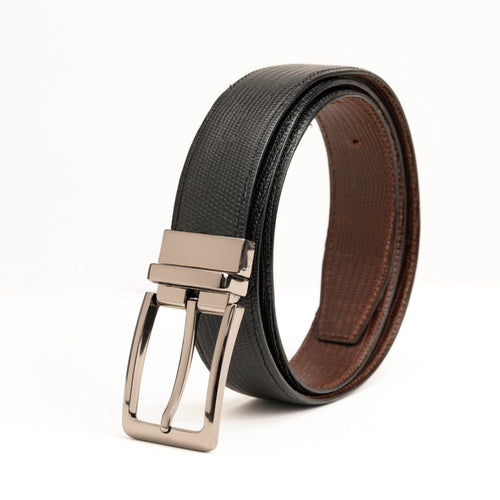 Black & Cognac Formal Belt